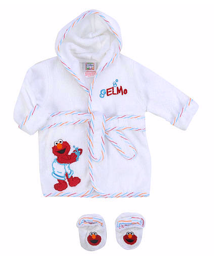 Sesame Street Elmo robe and bootie set