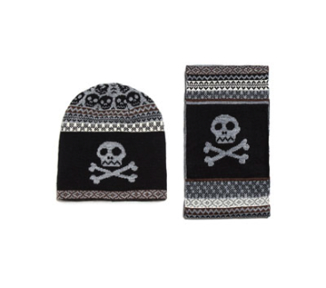 skull hat and scarf