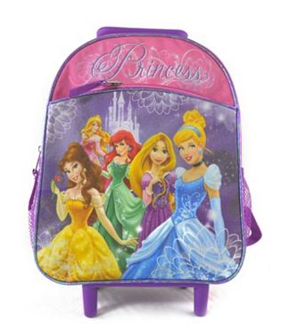 disney princess rolling backpack
