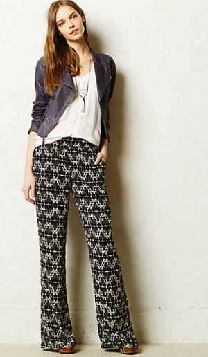 Anthropologie wide leg trousers