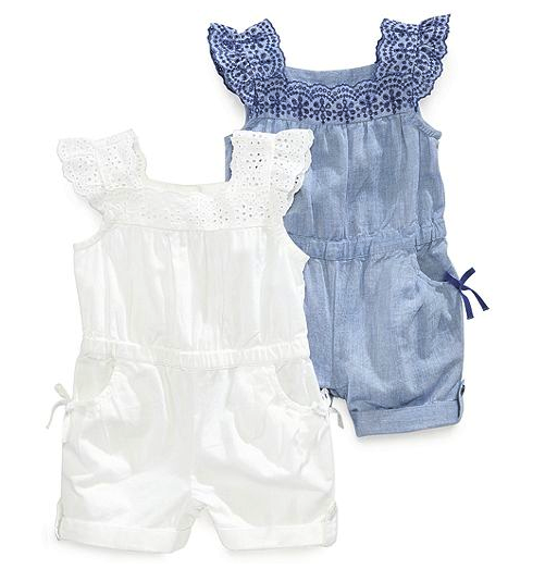 First Impressions eyelet romper