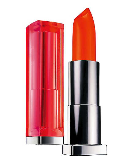 maybelline colorsensational lipstick in electric orange