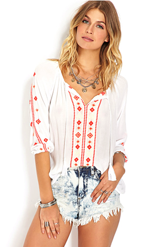 Forever 21 peasant blouse