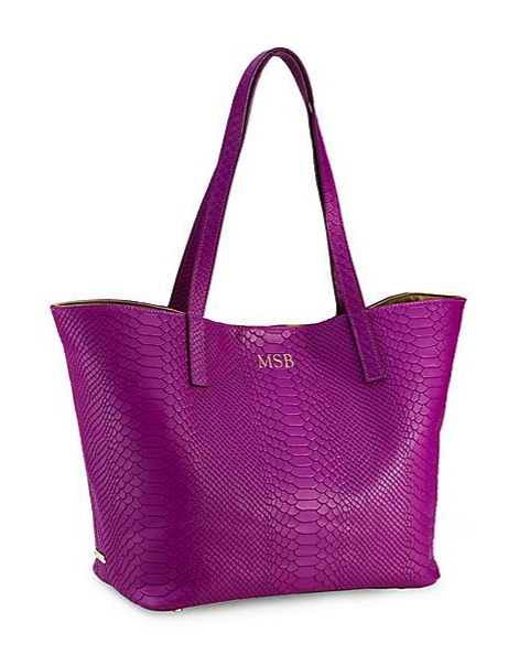 Gigi New York python embossed tote (comes in many colors)