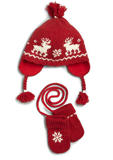 Ralph Lauren infant hat and mittens set
