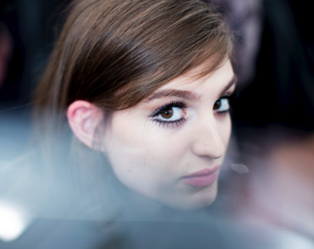Spider lashes backstage at Gucci's Fall 2014 show (from vogue.com photo by: Kevin Tachman)