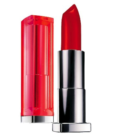 Maybelline lipstick in on fire red